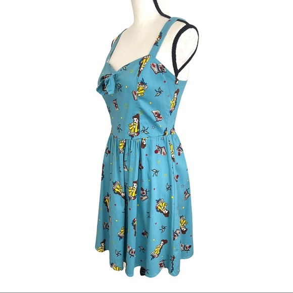SOLD! Disney Rockabilly Belle Beauty and the Beast Dress Tattoo Retro - Picture 8 of 11